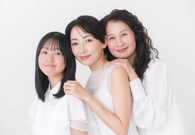 女性ヘルスケア、女性の一生に寄り添ったサポートイメージ
